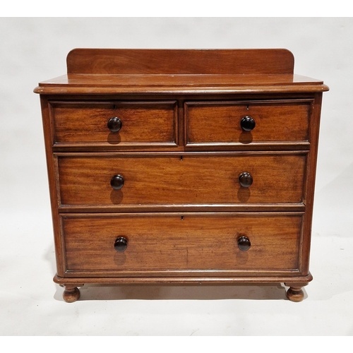 Victorian mahogany chest of drawers with two short over two ...