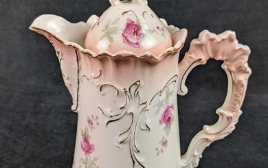 Vintage Brunswick German Porcelain Pitcher With Roses