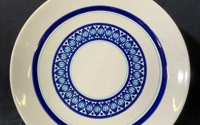 Vintage Hand Painted Ceramic Serving Plate, USA