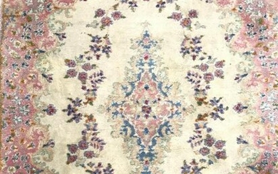 Vintage Handmade Oriental Wool Pile Rug