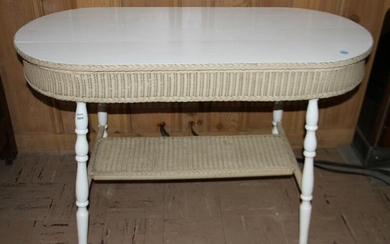 Vintage Painted Wicker Table