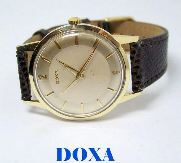 Vintage Solid 14k Gold DOXA Men’s Winding watch 1960’s