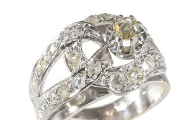 Vintage anno 1960 - Ring - 18 kt. White gold Diamond