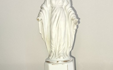 Virgin Mary / Virgin of Childbirth - biscuit and Paris porcelain gilding - 1800-1850