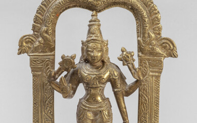 Vishnu, India del Sud sec.XVIII h.cm.20