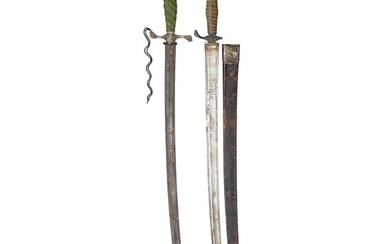Ⓦ A SILVER-MOUNTED HUNTING SWORD RETAILED BY READ, 4 PARLIAMENT STREET, DUBLIN AND TWO FURTHER ...