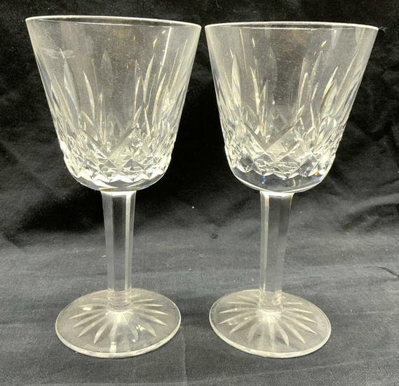WATERFORD Pair Crystal Goblets
