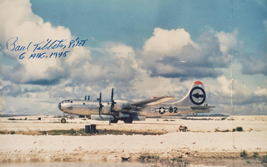 WORLD WAR II: SIGNED ENOLA GAY PHOTOGRAPH. Collection of 5...