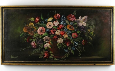 Walter Martuzzi, Floral Still Life, Oil on Canvas