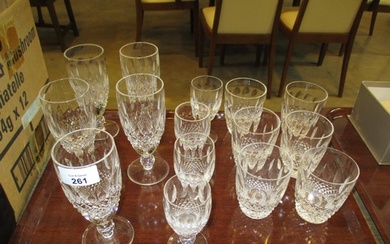 Waterford Crystal, 6 Tumblers, 5 Wine Glasses and 4 Sherry G...