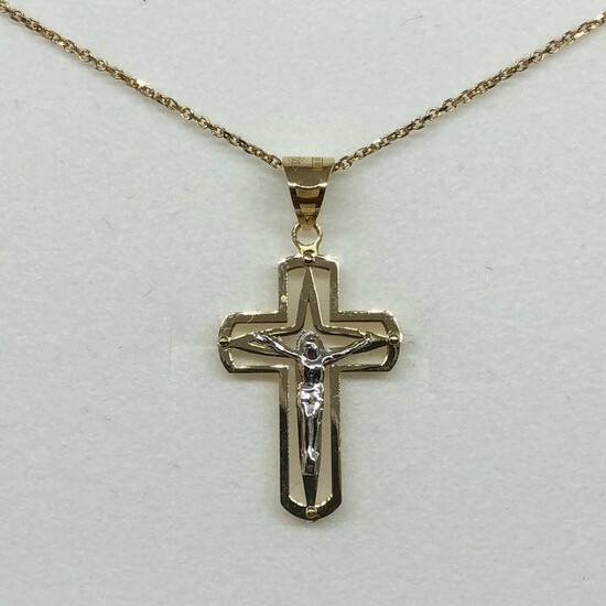 White gold, Yellow gold - Necklace with pendant