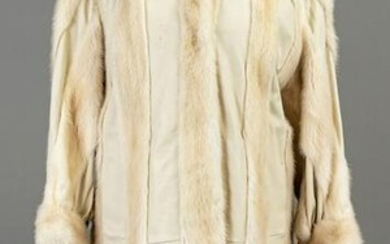 White ladies coat made of mink