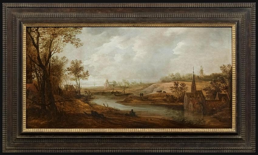 Wide River Landscape with a Church