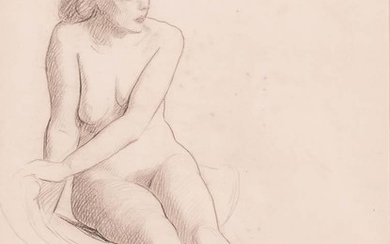 William McGregor Paxton (American, 1869-1941) Nude Sketch