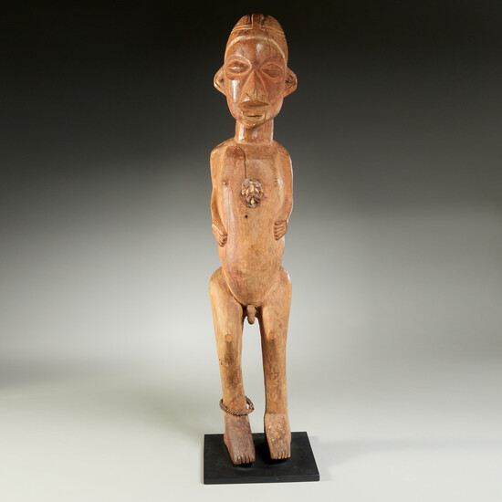 Yaka Peoples, large carved male figure, ex-museum
