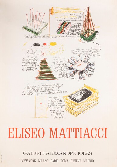 (rif.) (Eliseo Mattiacci), Lot of poster and brochure, 1968-69