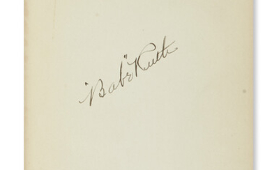 RUTH, BABE. Babe Ruth's Own Book of Baseball. Signed, on the limitation page....