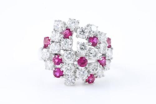 0.93ct Ruby and Diamond Ring