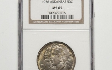 1936 Arkansas Commemorative Half Dollar, NGC MS65.