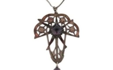 An Arts & Crafts silver pendant by Ella Naper, of …