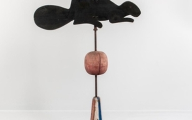 Painted Pine Beaver Weathervane and Finial