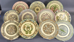 (11) Guerin Limoges Jungle Folk Series Plates