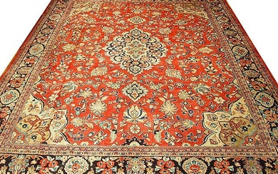 11 x 14 Persian Sarouk Pattern Hand-knotted Rug