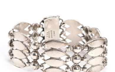Ib Just Andersen: A sterling silver bracelet. Design no. 61. L. 18.8 cm. W. 2.2 cm.
