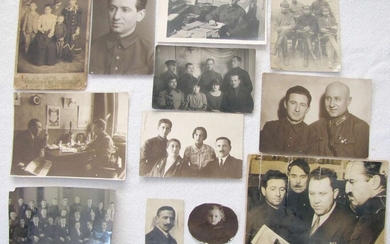 12 Antique Photos of Jews in military and NKVD uniform, Baku Azerbaijan, 1920’s