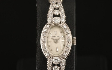 14K Gold 1.68 CTW Diamond Hamilton Wristwatch