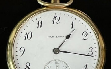 14K Gold 23J Pocket Watch, Hamilton