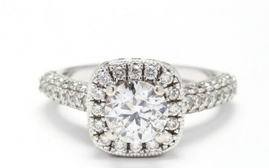 14KT White Gold and Diamond Engagement Ring, Vera Wang