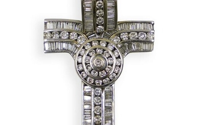 14k Gold and Diamond Cross Pendant