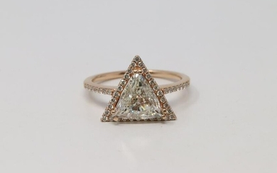 1.51ct Diamond Ring 14kt Rose Gold EGL