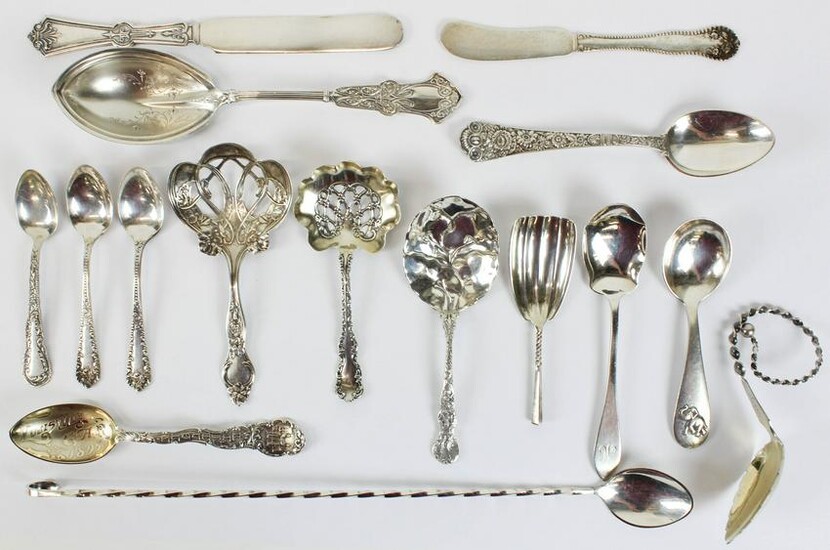 16 pcs. Assorted Sterling Silver Flatware