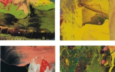 Gerhard Richter, Four works: (i) Flow (P4); (ii) Flow (P5); (iii) Flow (P6); (iv) Flow (P7)