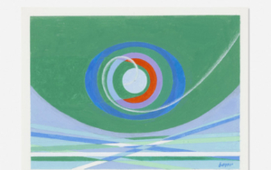 Herbert Bayer, study for Spiral and Elypse tapestry