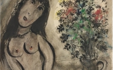 Marc Chagall, Femme et vase de fleurs