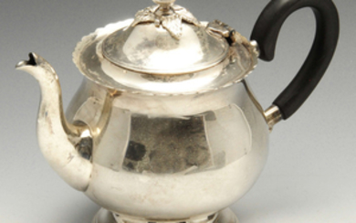 A modern Irish silver teapot.