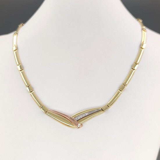 18 kt.White gold, Yellow gold, Pink gold - Necklace