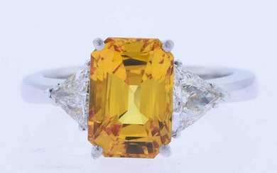 Zydo 18K Yellow Sapphire and Diamond ring