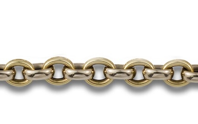 18kt white and yellow gold bracelet made of chained links. Weight: 26 gr.