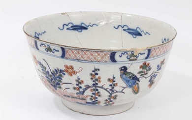 18th century Dutch Delft punch bowl
