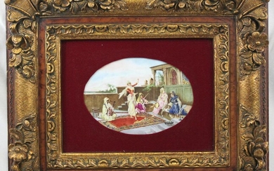 19 Century French Hand Painted Porcelain Plaque