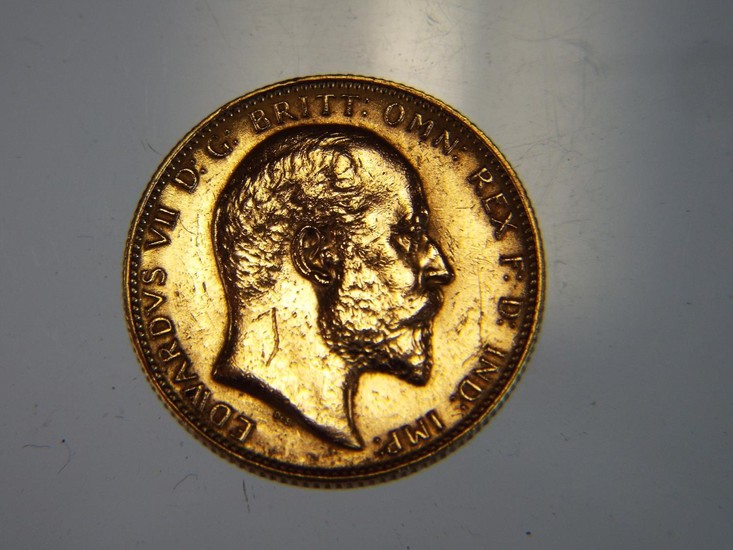 1904 Edward VIIth 22ct gold Full Sovereign. Perth mint lette...