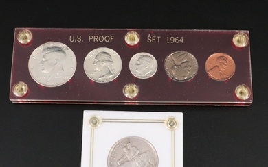 1925 Stone Mountain Commemorative Half Dollar and a 1964 Proof Set