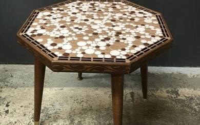 1960s Mcm Tile Mosaic Octagonal Side Table