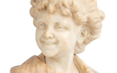 19th Century Alabaster Bust of a Woman