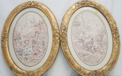 2 FRAMED DRAWINGS AFTER BOUCHER
