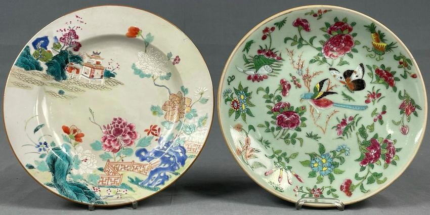 2 plates. Porcelain. Probably China antique.